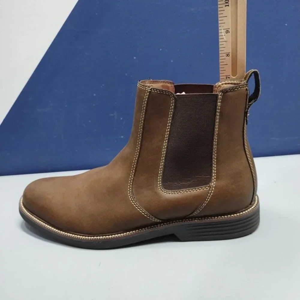 Dockers‎ Langford Chelsea Boots Mens 11M Brown Leather Slip On Comfort 90-36632